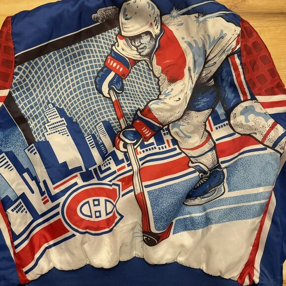 Vintage Chalk Line Montreal Canadiens Fanimation Jacket NHL Hockey 90s Large - Picture 3 of 9